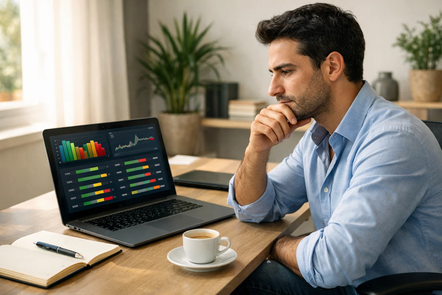 Persona che analizza quote scommesse tennis su laptop con appunti